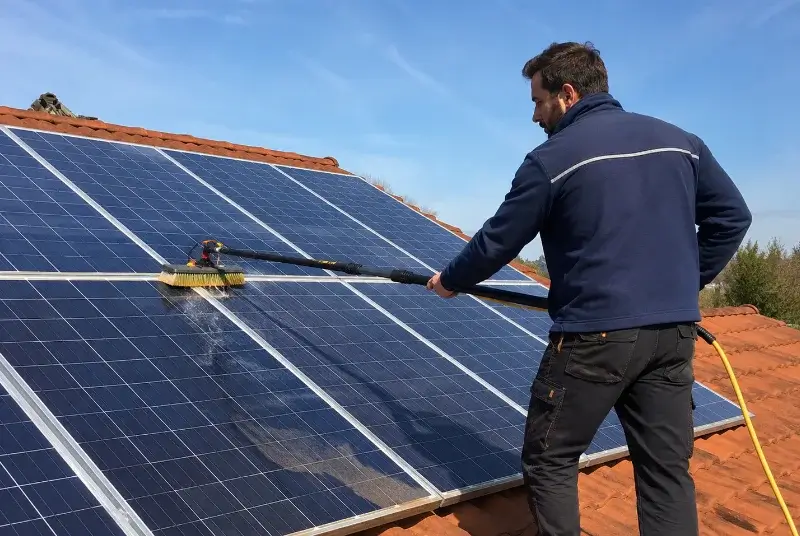 Nettoyage et entretien de panneaux solaires à Roussillon